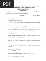 Mathsanew, Intermediate I Year Sample Question Papers