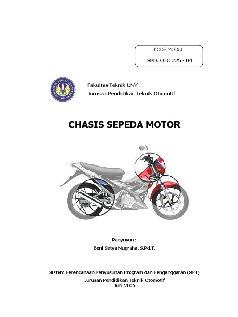 Modul Teknologi Sepeda  Motor  OTO225 04 Chasis