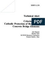 Technical Alert Criteria For The Cathodic Protection of Reinforced Concrete Bridge Elements