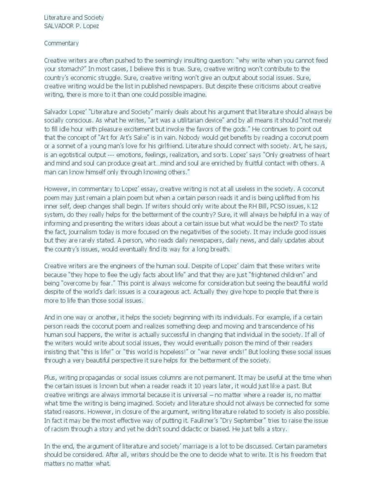 Role of literature in society pdf image