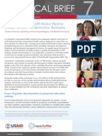 Strengthening Health Worker Pipeline Gender Transformative Strategies