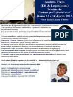 Andrea Fredi EFT & Logosintesi Seminario “Insieme per l'Abbondanza” Roma 13 e 14 Aprile 2013 Veio Park Hotel via Cassia 1171
