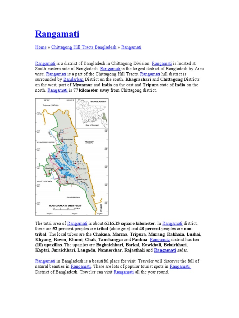 Explore Rangamati: A Tourist's Guide | PDF | Tourism And Leisure | Tourism