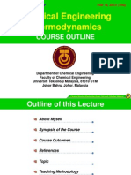 Lecture Note Introduction Class Chemical Engineering Thermodynamics