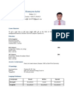 Humayun Kabir - CV