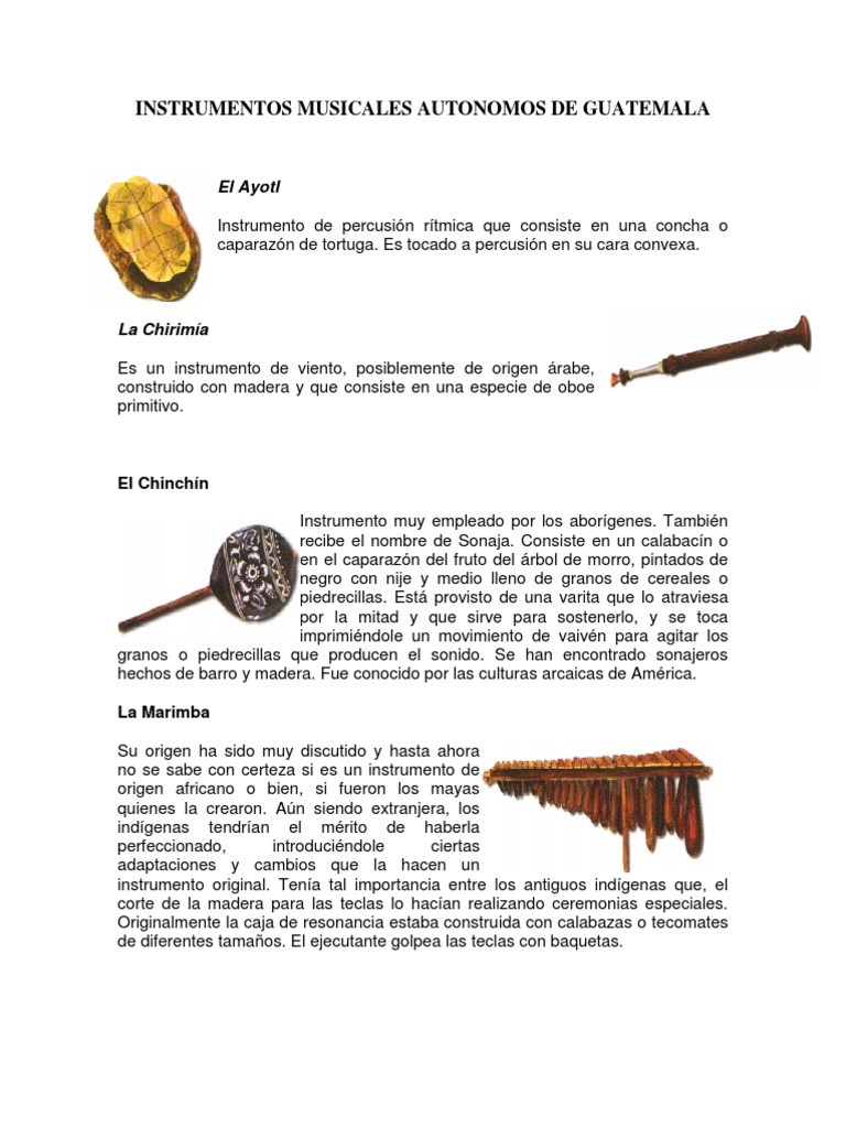 Instrumentos Musicales de Guatemala