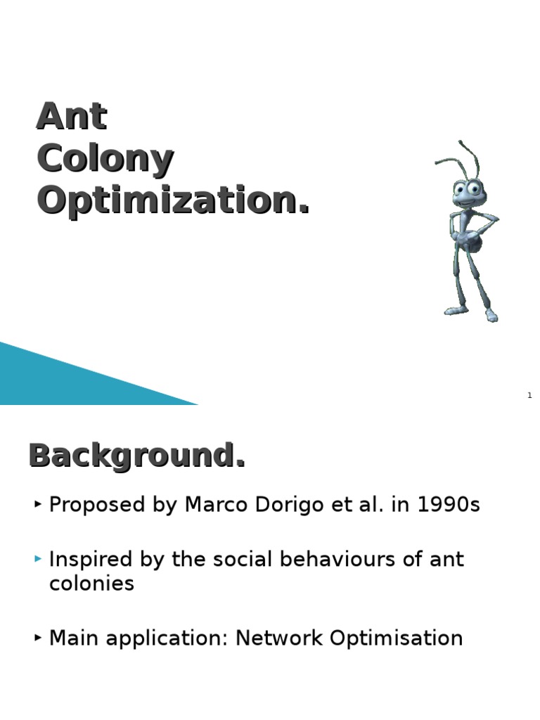 Ant Colony Optimization Overview | PDF | Cybernetics | Computer Science