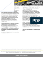 Tax Alert - Aviso Oficial informando que no procesarán órdenes de compra a través del SITME