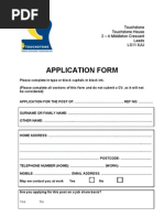 Touchstone Application Form