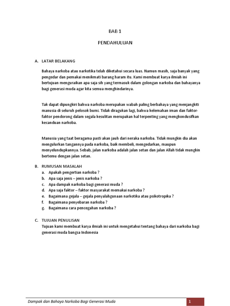 35+ Contoh makalah bahaya narkoba bagi generasi muda ideas