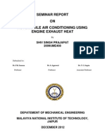 Seminar Report On Automobile Air Conditioning Using Engine Exhaust Heat