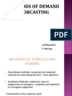 Methods of Demand Forecasting