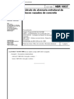NBR 10837 - 1989 - Cálculo de Alvenaria Estrutural de Blocos Vazados de Concreto