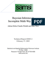 Bayesian Inference in Incomplete Multiway Tables