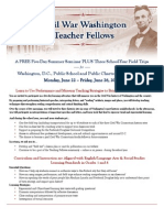 Civil War Washington Teacher Fellows Flyer