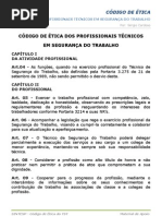 Código de Ética dos Técnicos em Segurança do Trabalho