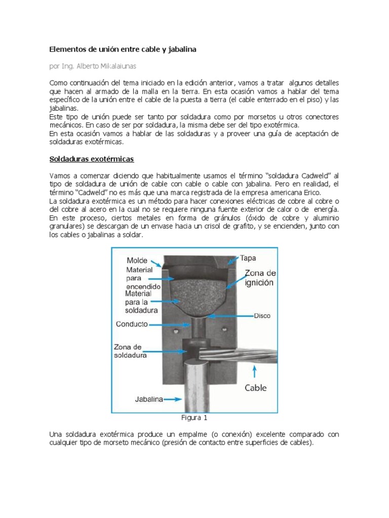 Elementos de Union Entre Cable y La Barra | PDF | Soldadura | Construcción