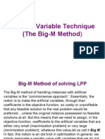 Artificial Variable Technique-Big M Method