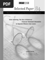 Download Piotroski Original PaperValue Investing The Use of Historical Financial Statement Information to Separate Winners from Losers by Stockopedia SN125537370 doc pdf
