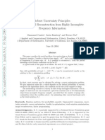 Robust Uncertainty Principles: Exact Signal Reconstruction from Highly Incomplete Frequency Information