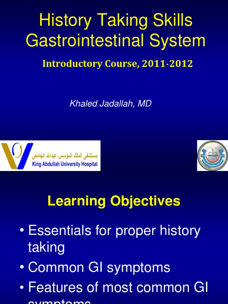 GI History Taking Essentials | PDF | Pain | Nausea