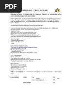 Grade 11 Physics Course Outline