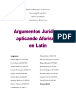 Argumentos Jurídicos Aplicando Aforismos en Latín
