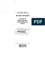 HI 2221 HI 2223: pH/mV/ºC Bench Meters With Calibration Check