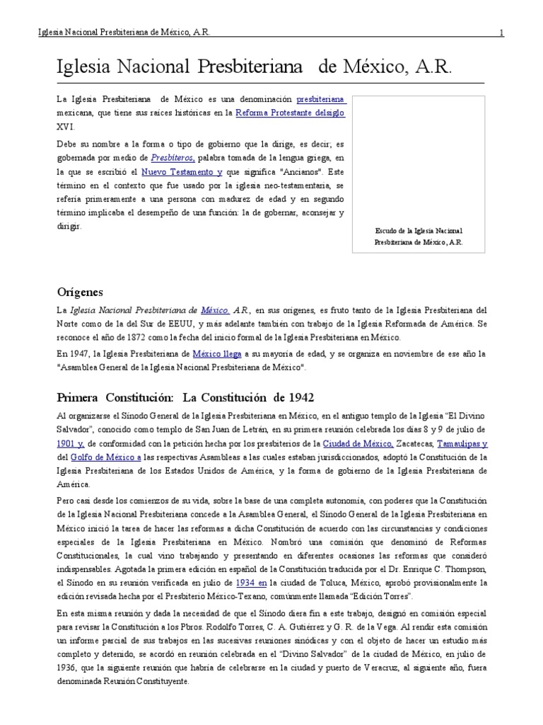 Iglesia Presbiteriana Nacional Sacramentos presbiterianismo