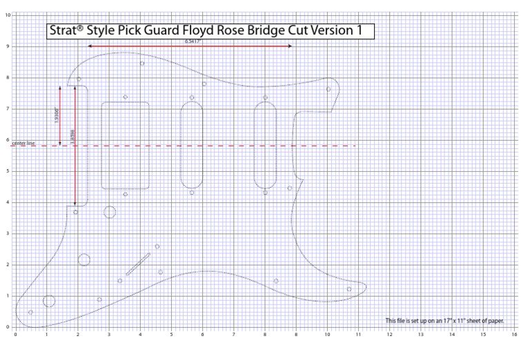 Fender Stratocaster Pickguard Template PDF String Instruments