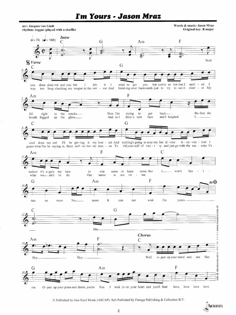 Im Yours Jason Mraz | PDF | Art | Language Arts & Discipline