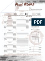 Werewolf The Forsaken Character Sheet Pad