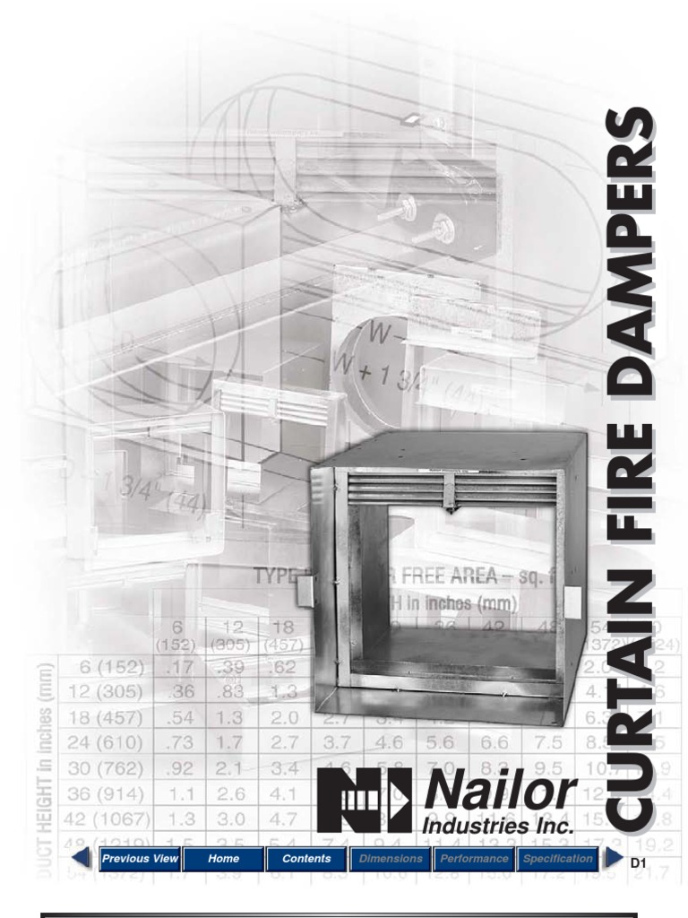 Fire Damper Nailor PDF Duct (Flow) Mechanical Fan