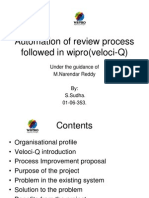 Automate Wipro Veloci-Q Review Process