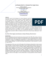 A System Dynamics Strategic Planning Model for a Municipal Water Supply Scheme