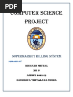 Download supermarket billing system by Ritesh Kumar SN125623529 doc pdf
