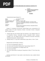 Permohonan Pengunduran Diri Sebagai Dokter PTT