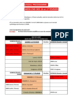 Nouveau Programme: Matchs Week End Des 16 Et 17 Fevrier:: Rappel