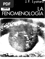 LYOTARD,Jean-Francois - La Fenomenologia