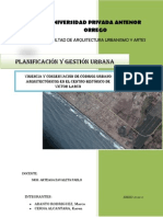 Vigencia y Conservacion de Los Codigos Urbano Arquitectonicos en El Centro Histórico Del Distrito Victor Larco - Trujiilo - Perú