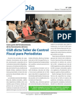 Al Día 1549 CGR dicta Taller de Control Fiscal para Periodistas