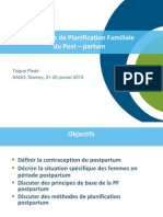 Post Partum Family Planning/Planification Familiale Du Post - Partum
