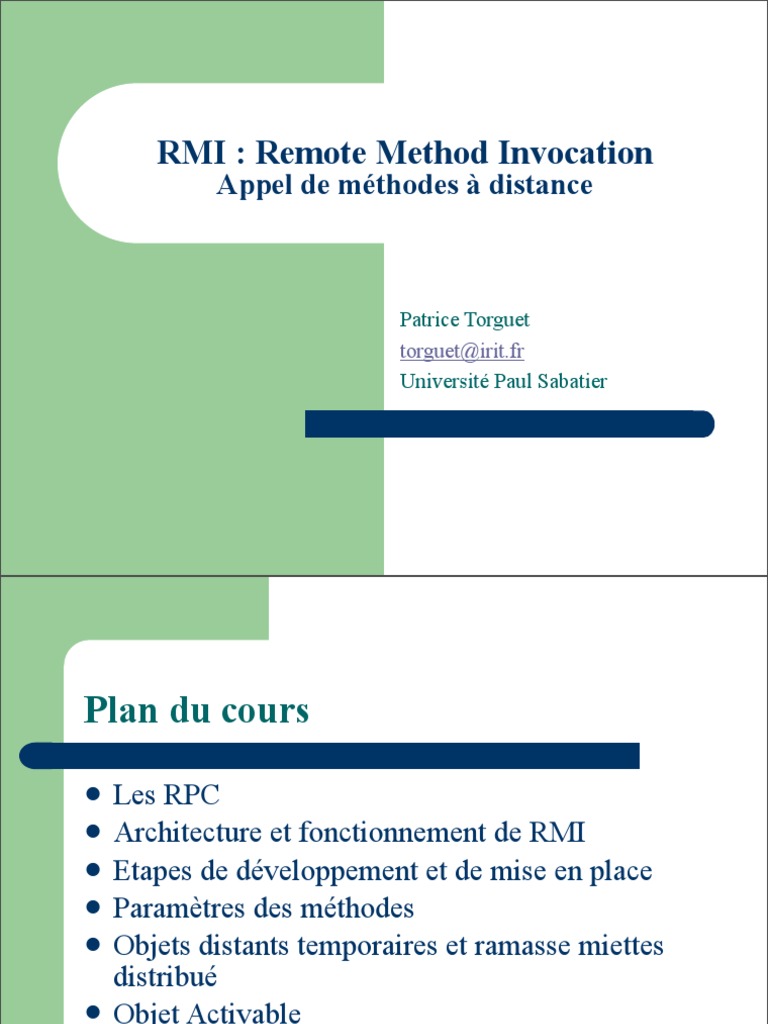 Introduction à RMI et RPC en Java | PDF | Architecture du courtier de ...