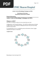 Active Cycle of Breathing Technique (ACBT) What Is ACBT?: Patient Information