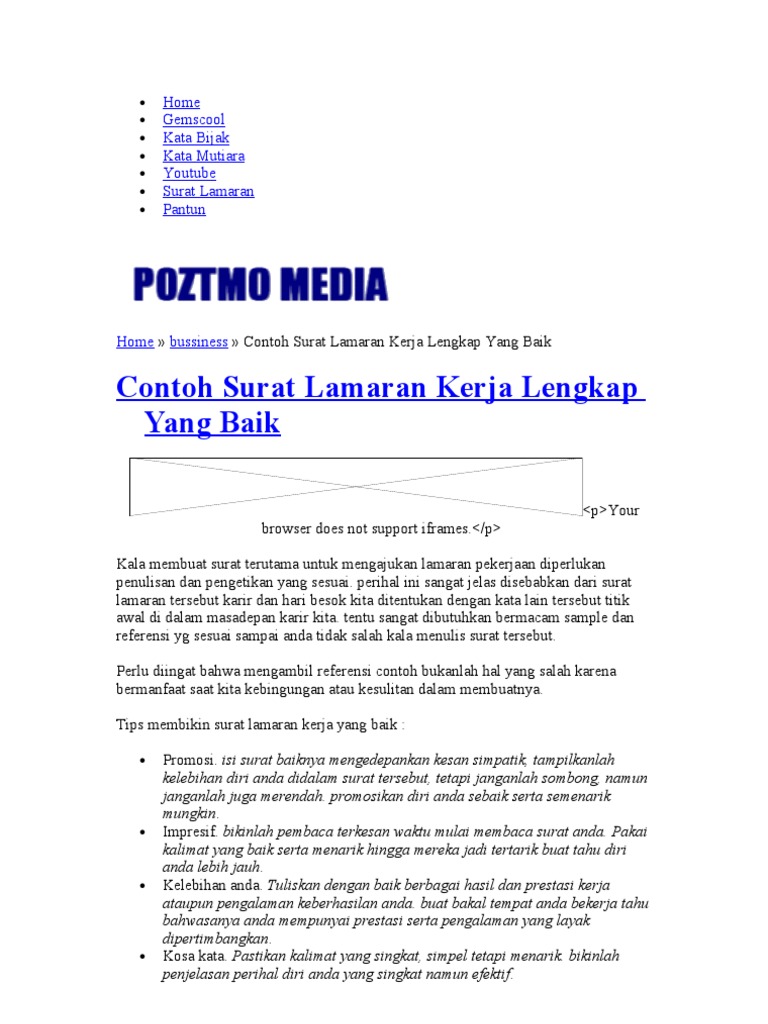 Toh Surat Lamaran Pekerjaan 2