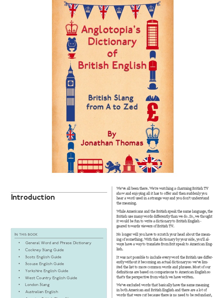 Anglotopia's Dictionary of British English PDF Sample Buttocks