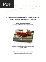 A Simulation Environment For Automatic Night Driving and Visual Control