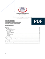 Excel 2007 Intermediate: Learning Outcomes