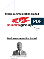 Mudra Communication Limited: by Aju K Raju Miim