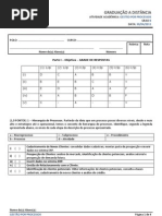 Gabarito do Grau B - gestão por processos